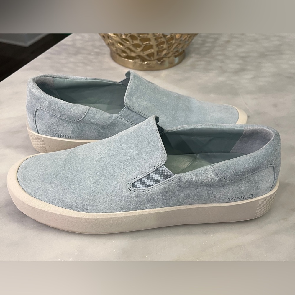 Vince Ginelle Pale Turquoise Slip-On Sneakers Size 9.5 - Picture 2 of 8